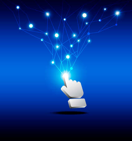 hand cursor click network buttonのイラスト素材