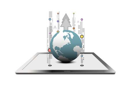 vector global communication technologyのイラスト素材