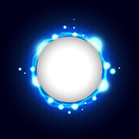 vector electric technology power button, blue energyのイラスト素材