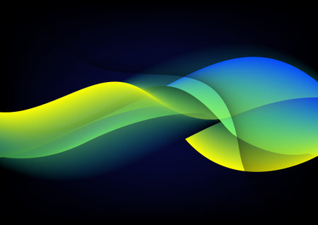 abstract background, wave internet signal, smooth gradient vectorのイラスト素材