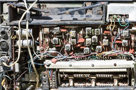Scheme old radio, radio partsの写真素材