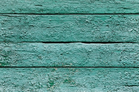 Old green painted planks textureの写真素材