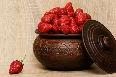 Still life of strawberriesの写真素材
