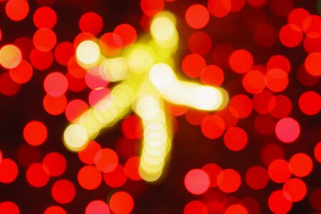 Blurred festive background of colorful balls.の写真素材