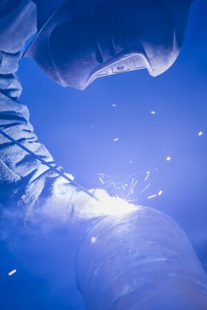 Gas welding machine at work.の写真素材