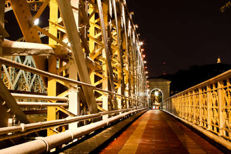 Anderson bridge in Singaporeの写真素材