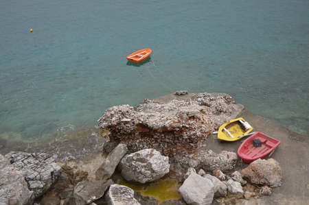 colorful boatsの写真素材