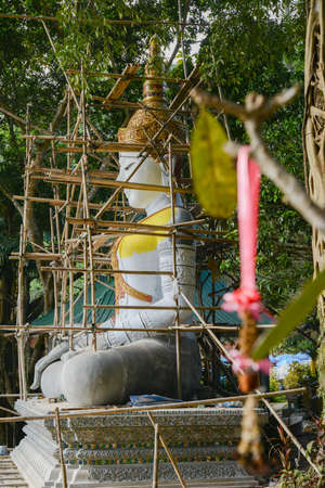 The ancient Asian Buddhist temple in Thailandの写真素材