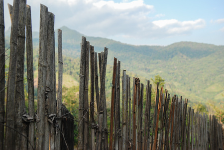 Traditional village in Nothern Thailand, southeast Asiaの写真素材