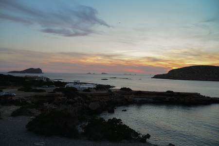 Beautiful sunset at the Balearic Islands in Spainの写真素材