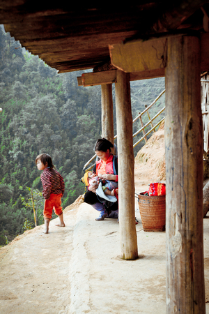 Sapa village, Northern Vietnam, 26.12.2012のeditorial素材