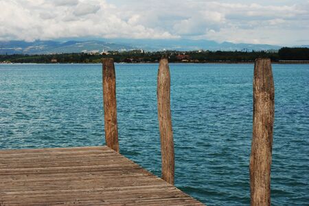 Nature of Garda lake in Italy, Europeの写真素材