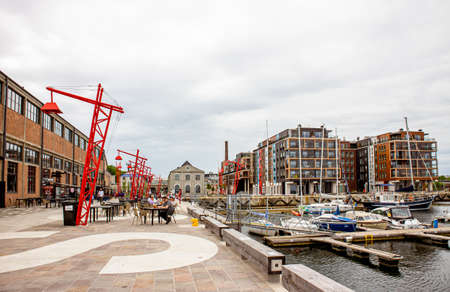 Tallinn, Harjumaa, Estonia-12JUN2021-Modern Port Noblessner in Kalamaja district in capital city of...