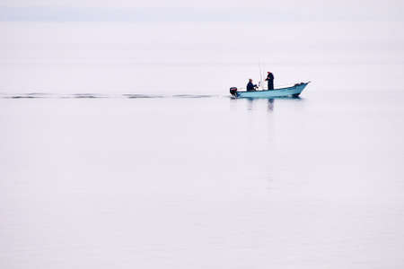 fishermen in the morningの写真素材
