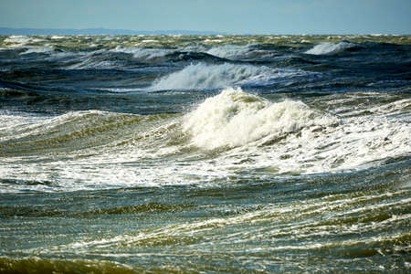 stormy blue sea