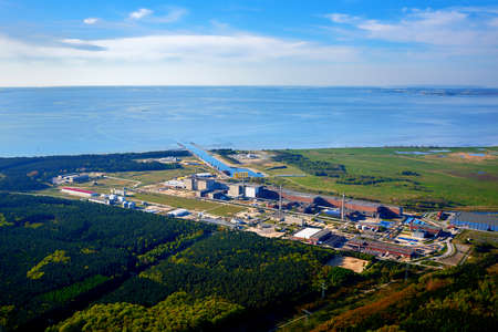 nuclear power station near baltic seaのeditorial素材