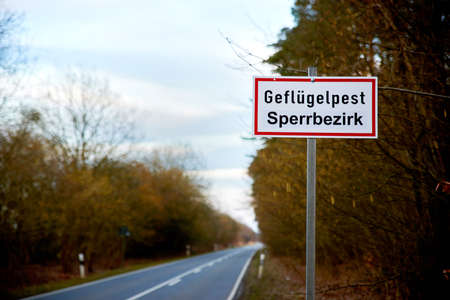 restricted area in case of avian fluの写真素材