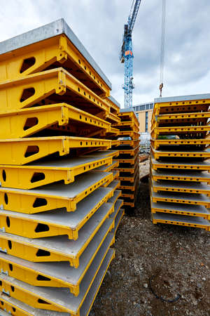 construction site iron formworkのeditorial素材