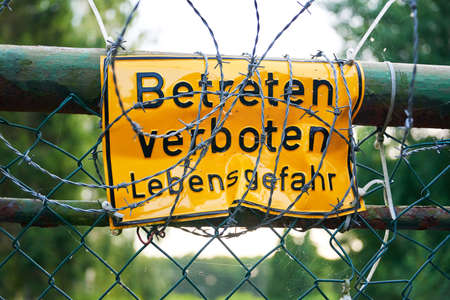 do not enter sign in German - Betreten verbotenの写真素材