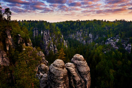 rocky countryside in saxony