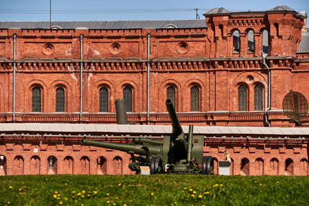Saint Petersburg festive decoration on day of victory May 9 anniversary in Russia