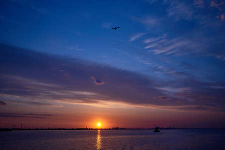 evening city scape of capital of danmark copenhagenの写真素材