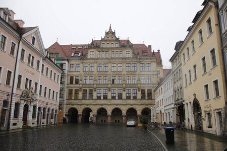 New town hall of the city of Gorlitz. The building is located at the submarket in G?rlitz.のeditorial素材