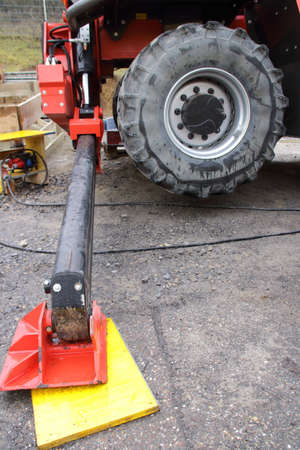Extended support on a crane truck
