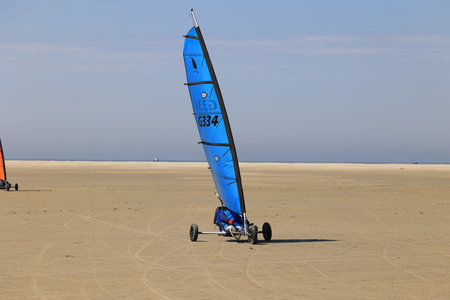 Beach sailors on the beach of the island of Borkum