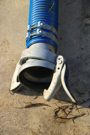 Hose is connected with a quick coupling for agriculture