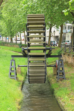 Mill wheel on the Seffersbach in Merzig, Saarland
