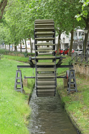 Mill wheel on the Seffersbach in Merzig, Saarland