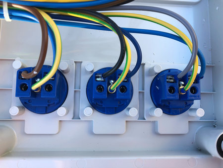 Back of a socket in a wall distributor