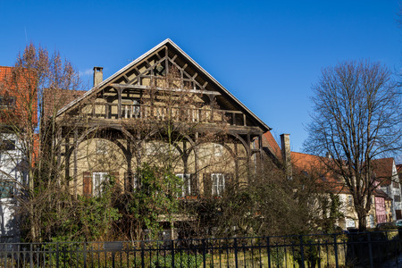 Wooden house in Nuertingen, germanyのeditorial素材