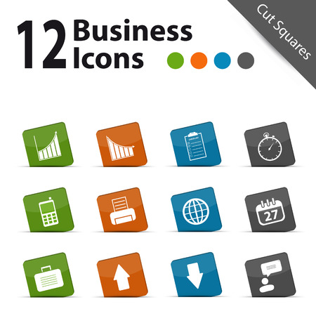 Business and Office Vector Iconsのイラスト素材