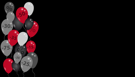 Discount sale balloon header background.のイラスト素材