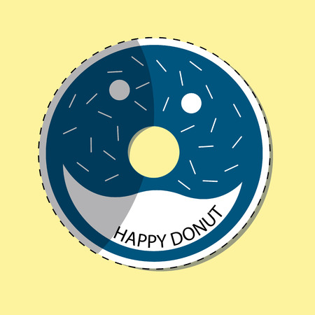 Donut sticker icon.のイラスト素材