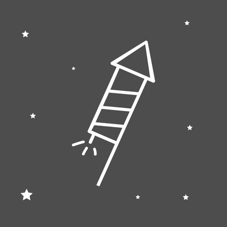 Firecracker Icon - Editable Vector Illustrationのイラスト素材