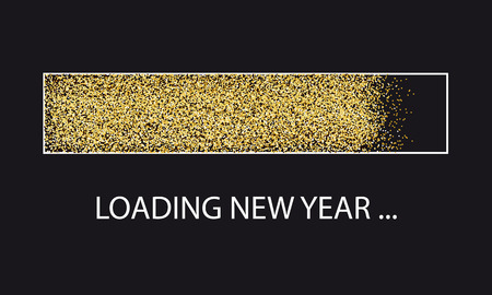 Golden Glitter Loading Bar New Year