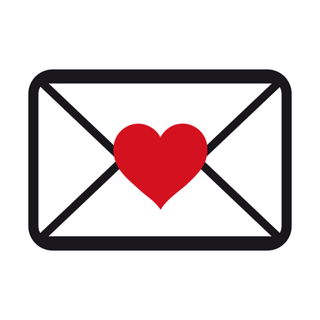 Love Envelope - Isolated Vector Shapesのイラスト素材