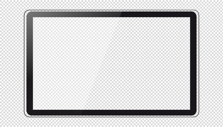 Modern Flat Tv Screen Front View vector illustrationのイラスト素材