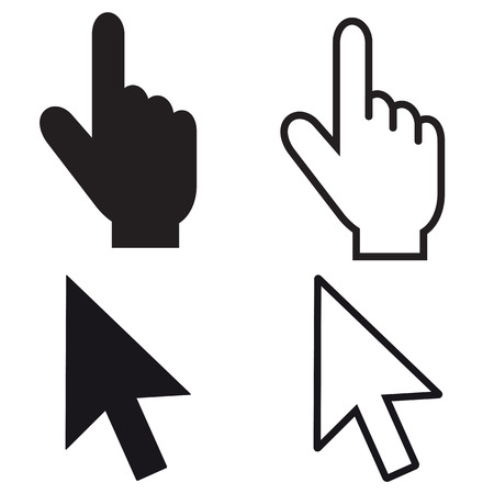 Mouse Pointer Set - Editable Vector Iconsのイラスト素材