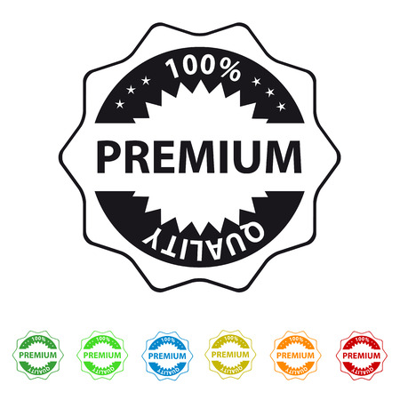100% Premium Quality seal or label flat iconのイラスト素材