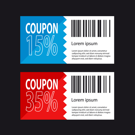 Discount Coupon Design - Shopping Conceptのイラスト素材