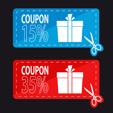 Discount Coupon Design - Shopping Conceptのイラスト素材