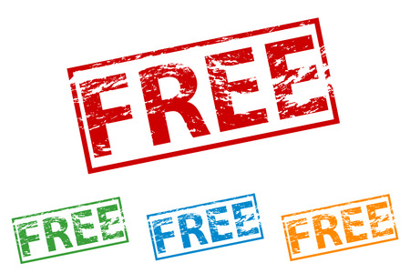 Rubber Stamp Seal - Free - Colorful Vector Setのイラスト素材