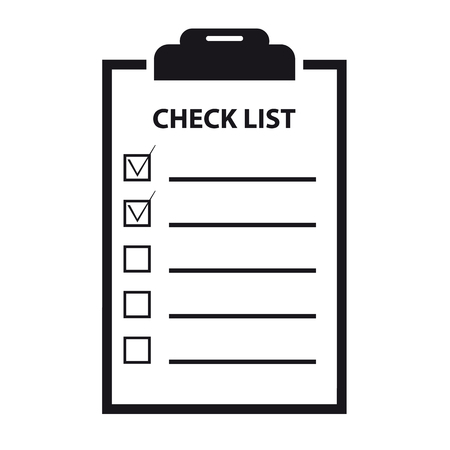 Business Cecklist - Vector Illustration - Isolated On White Backgroundのイラスト素材