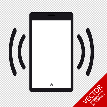 Smartphone Mobile Device Ringing Or Vibrating Flat Icon For Apps And Websites - Isolated On Transparent Backgroundのイラスト素材