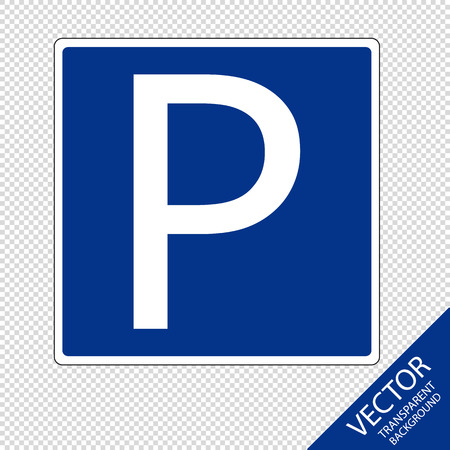 Parking Or Park Sign For Cars And Vehicles - Vector Illustration - Isolated On Transparent Backgroundのイラスト素材
