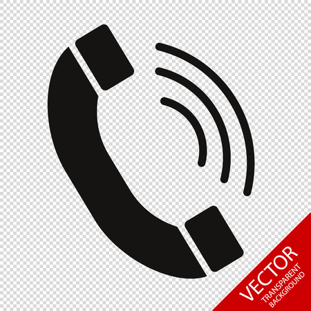 Telephone Receiver - Vector Icon - Isolated On Transparent Backgroundのイラスト素材